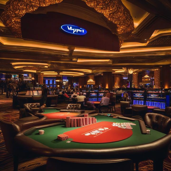 Poker players competing at the Wynn Las Vegas championship table.